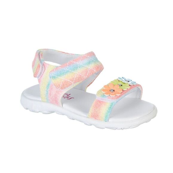 Rachel Shoes Girls 5 Toddler Karla Rainbow Multi Sandals - Picture 5 of 13